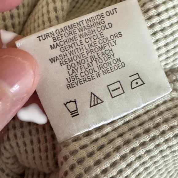 Threads 4 Thought Organic Cotton Waffle Knit Long Sleeve Top Size L Gray Neutral - Picture 10 of 13